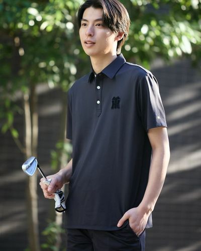 GB GOLF 阪神タイガース　コラボ　ストライプポロシャツ　黒 GB GOLFGBGストライプポロシャツ/TIGERSコラボレーション | ゴールデン