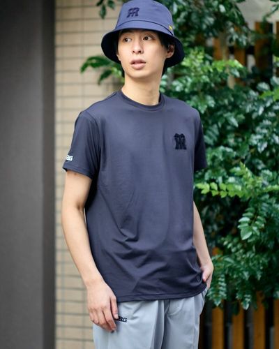 GB GOLFGBGストライプポロシャツ/TIGERSコラボレーション | ゴールデン