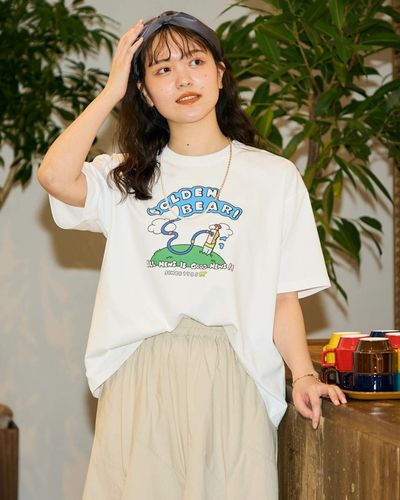 【ゆう】涼海すう スウェット＆生誕Tシャツ Golden BearホースロゴプリントTシャツ / YUTAKA NOJIMA
