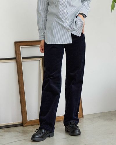 GB GOLFネイビー コーデュロイ パンツ ボタンフライ GB GOLFネイビー