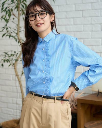 Essential Golf ストライプシャツ Mサイズ White Labelストライプシャツ | ゴールデンベアストア