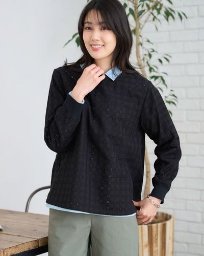 ポケットビジューラッフルブラウス ボウタイラッフルブラウス | Rlab store