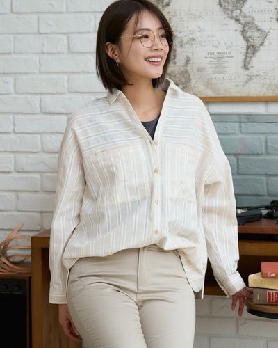 White Labelジョーゼットシャツワンピース | ゴールデンベアストア