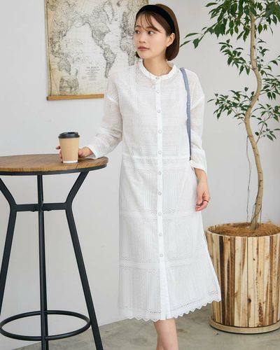 White Labelジョーゼットシャツワンピース | ゴールデンベアストア
