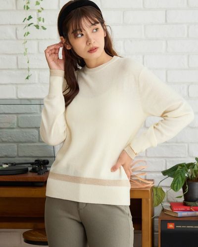 いろぽん　美品✨ヌキテパ ジャカードクレープロングスリーブプルオーバー Golden Bearブークレー調ジャカードプルオーバー | ゴールデンベアストア
