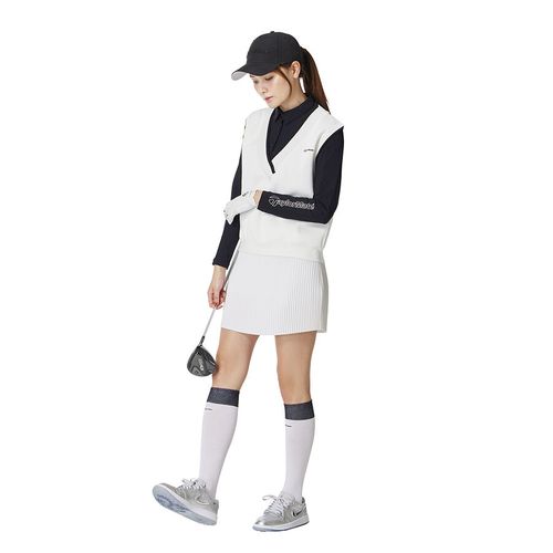 TaylorMade レディース ベスト&スカート セット　L ウィメンズ】 リラックスドVネックベスト｜APPAREL | TaylorMade