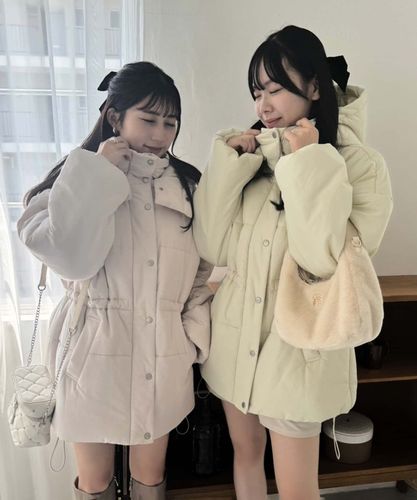 nice claupボウタイフェイクダウン アイボリー one after another NICE CLAUP（ワンアフターアナザーナイ