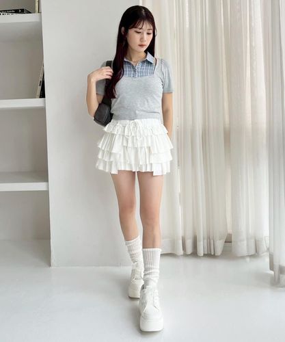 新品未使用　訳あり　チェックレイヤードトップス 150cm チェックレイヤードトップス | one after another NICE CLAUP