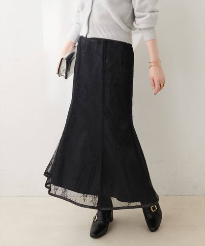 パセリ　Tulle docking sheer skirt ブラック 再入荷】Tulle docking sheer skirt | Pasterip(パセリ)レディース