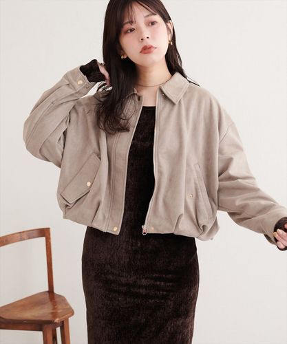 スエードバルーンブルゾン | natural couture(ナチュラルクチュール