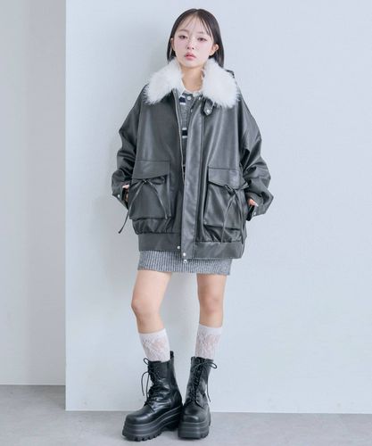 ファーティペットエコレザーブルゾン | OLIVE des OLIVE(オリーブ デ