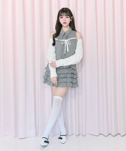 今すぐお届け】《2サイズ展開》Nosleeve Frill Onepiece | Belle