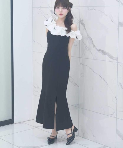 ワンピース Ribbon Oneshoulder Mermaid Onepiece Ribbon Oneshoulder Mermaid Onepiece | Belle Charme(ベルシャルム