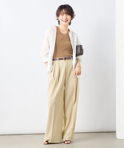 NOLLEY’S ノーリーズ　シアーローン2WAYシャツ グレーベージュ NOLLEY'S ノーリーズ シアーローン2WAYシャツ グレーベージュ