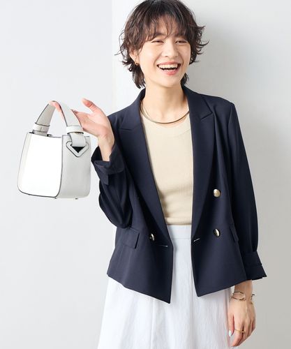 NOLLEY’S 24SS ウォッシャブルサッカーストライプショートジャケット NOLLEY'S（ノーリーズ）の「《セットアップ対応》ウォッシャブル