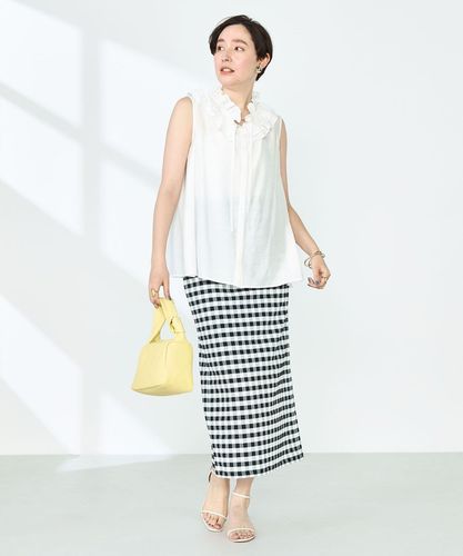 ブラウス シャツ フリルネックノースリーブブラウス レディース フリルネックノースリーブブラウス | NOLLEY'S(ノーリーズ