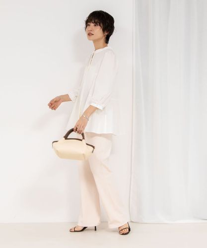 ブラウス シャツ ちりめんタイプライター2WAYギャザーブラウス レディース NOLLEY'S ブラウス シャツ ちりめんタイプライター2WAYギャザー