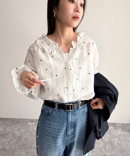 【kids kimuページ】ハート刺繍×フリル×ハートキルティング coeur a coeur パフェ柄ハートバッグ | キムラタンオンラインストア