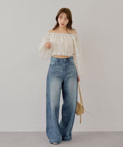 Chico チコ ルーズワイドデニム 【ブルー】 Chico ジーンズ デニム デニムパンツ 「5色展開」ルーズワイド