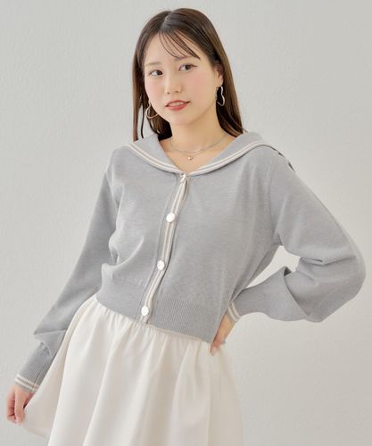 原価2万4千/vocavacaセーラーニット2カーデmusinsa赤韓国ブランド サークルZIPサマーニットカーディガン la primavera online store