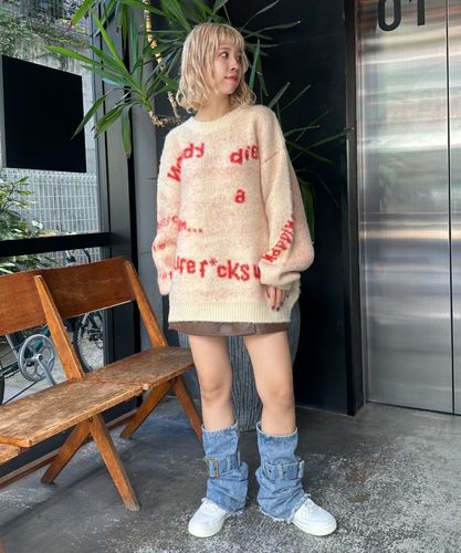 ニット セーター 「ユニセックス」ハンドクラフトロゴニット レディース メンズ CIAOPANIC ニット セーター 「ユニセックス」ハンドクラフト