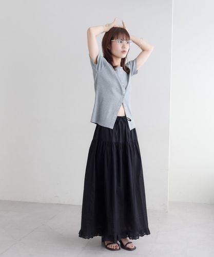 新品・タグ付き　レースフレアスカート ケミカルレースフレアスカート
