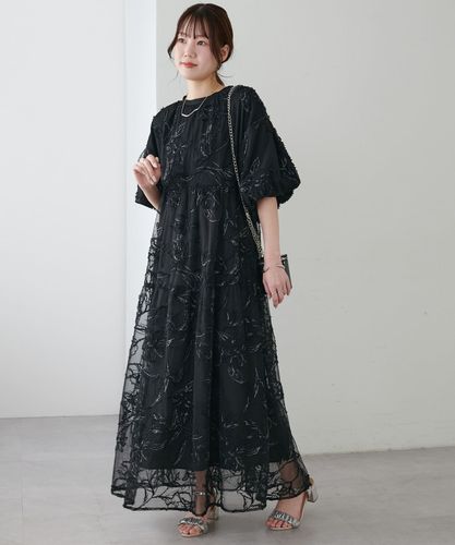 韓国よりフェザーフラワーシースルーワンピース DCZ1051109A0003_1.jpg