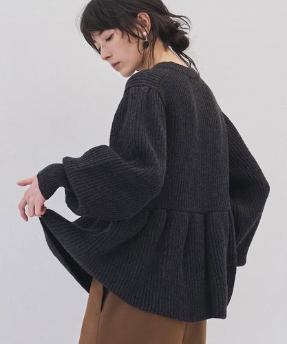 ガリャルダガランテ GALLARDAGALANTE 23AW ミドルゲージペプラムニット セーター ウール F チャコール /DO ■OS レディース ミドルゲージペプラムニット | GALLARDAGALANTE(ガリャルダ