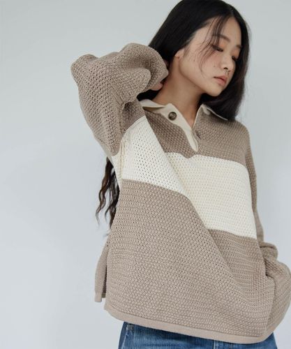 GALLARDAGALANTEニットトップス GALLARDAGALANTE（ガリャルダガランテ）の「シアーメッシュ