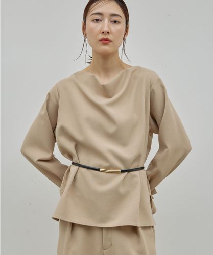 美品】GALLARDAGALANTE ドレープボートネックブラウス プルオーバー 美品】GALLARDAGALANTE ドレープボートネックブラウス プル