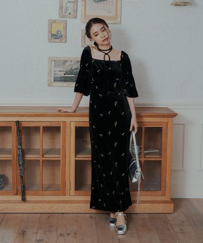 Kastane オケージョンドレス ブラウン サイズ1 オケージョンドレス/結婚式】Tulle layered bare dress