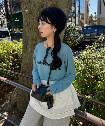 Kastane yamada企画 シアープリントロンＴ ブルー yamada企画/WEB限定】シアープリントロンTEE | Kastane(カスタネ