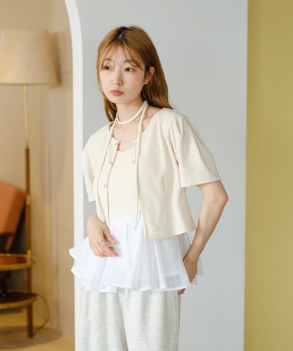 Kastane 【セットアイテム】アンサンブルビスチェSET アイボリー セール】【セットアイテム】アンサンブルビスチェSET