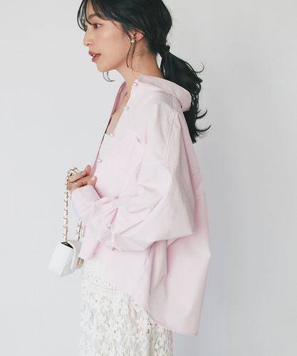 さり気ない♡バックシャン】ハート刺繍バックテールシャツ | La