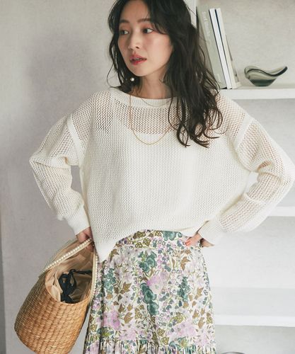 【早い者勝ち】 ラブティックボンボン ラメメッシュニット イエロー 程よいきらきら】ラメメッシュニット | La boutique BonBon(ラブ
