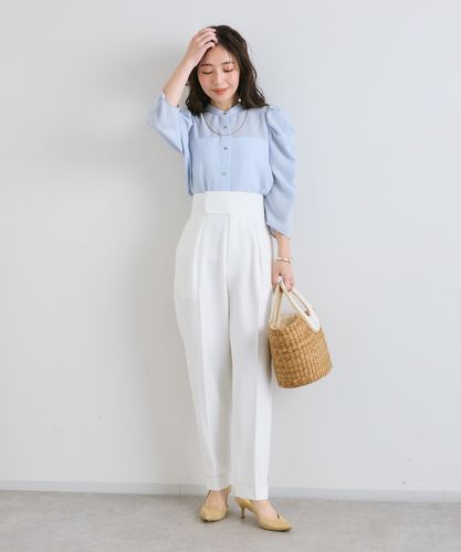 名品・3サイズ展開あり】ハイウエストテーパードパンツ | La
