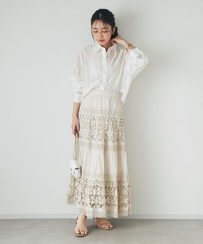ラ ブティックボンボン　シアークロップドシャツ　ホワイト 名品・新色登場！】シアークロップドシャツ（シャツ/ブラウス