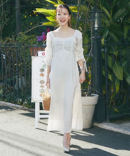 La boutique BonBon シアードッキングドロストスリーブワンピース La boutique BonBon シアードッキングドロストスリーブワンピース