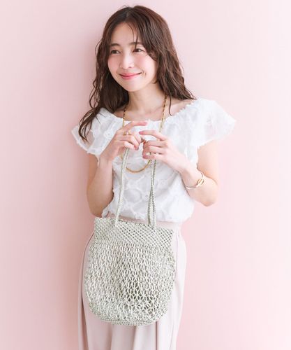 バグマティ　メタリッククロシェバッグ　かごバック ザ・バグマティ】メタリッククロシェバッグ | La boutique