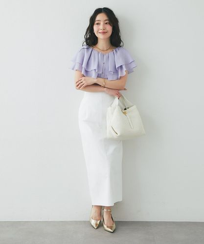 差がつく上品見え】ケープ風ノースリブラウス | La boutique BonBon