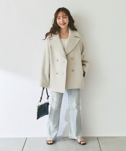 La boutique BonBon ロイヤルビーバーメタル釦Pーコート 再販】ロイヤルビーバーメタル釦ピーコート | La boutique BonBon(ラブ