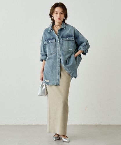 新品タグ付き　ラウンジドレス　デニムジャケット 20周年限定】ヴィンテージライクデニムジャケット | LOUNGEDRESS