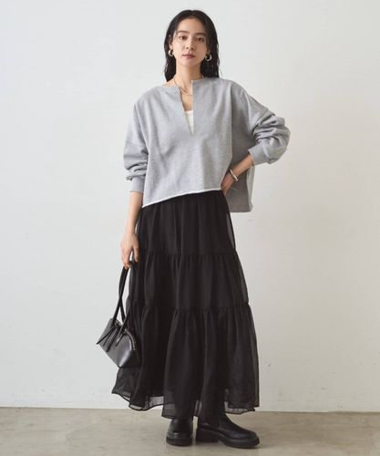 好評につき再登場！】オーガンジーティアードスカート | LOUNGEDRESS