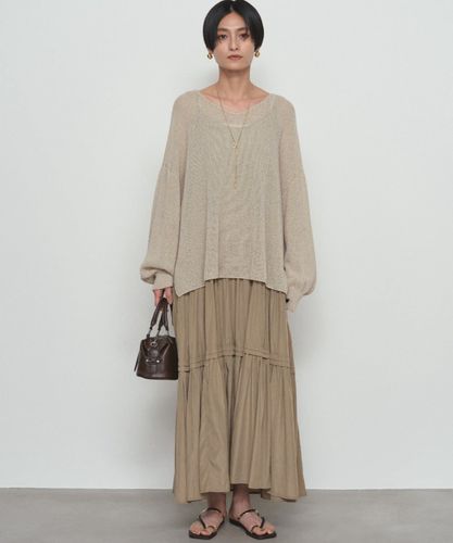 さらりと上品/華奢見え》【JAPAN MADE】和紙鹿子2WAYニット