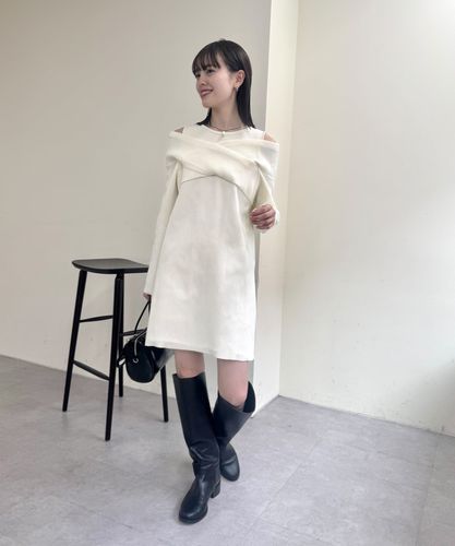 クロスニットワンピースセット クロスニットワンピースセット ブラック | ファッション通販