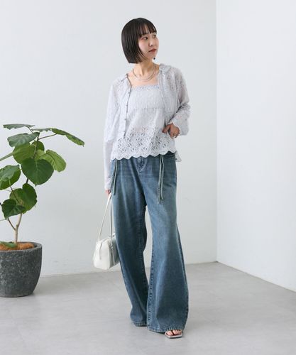 mline ♡ レースビスチェセットブラウス mline]レースビスチェセットブラウス | mystic(ミスティック