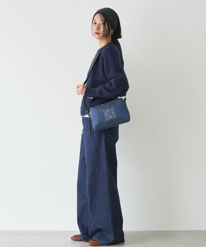 WEB限定》デニムスクエアショルダーバッグ | russet(ラシット