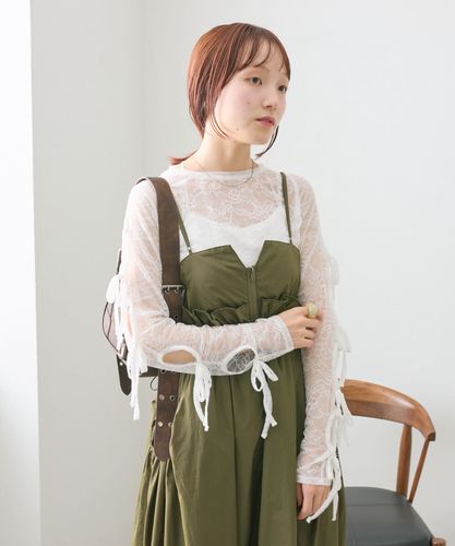 リボン×レースプルオーバー レディース サイドリボンレースプルオーバー | w closet(ダブルクローゼット