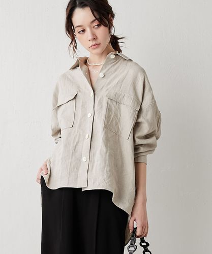 専用★【大人気・新品　ウィムガゼット★リネンキャンバスシャツ　ベージュ Whim Gazette(ウィム ガゼット)のリネンシャツ通販 | 集英社