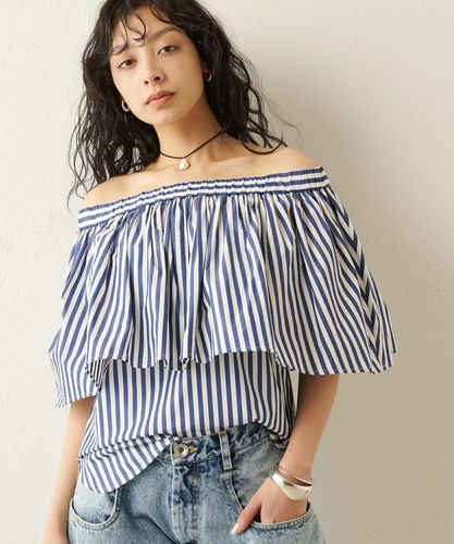 定価2.3万　ウィムガゼット　タイプライタービッグフラットカラーブラウス　綿　白 Whim Gazette（ウィムガゼット）の「タイプライタービッグ